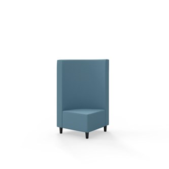 Snake kulmarahi 90°, keskikorkea selkänoja, jalat puuta, ik 37,5 cm