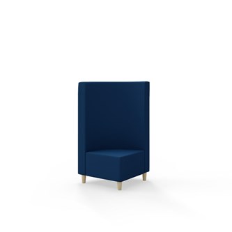 Snake kulmarahi 90°, keskikorkea selkänoja, jalat puuta, ik 37,5 cm