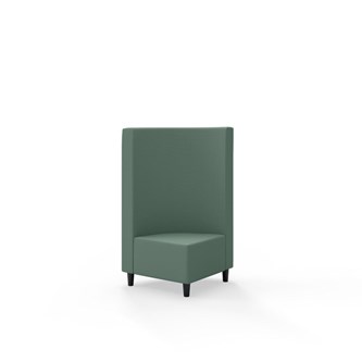 Snake kulmarahi 90°, keskikorkea selkänoja, jalat puuta, ik 37,5 cm