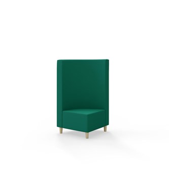 Snake kulmarahi 90°, keskikorkea selkänoja, jalat puuta, ik 37,5 cm