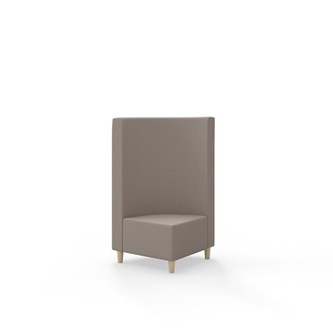 Snake kulmarahi 90°, keskikorkea selkänoja, jalat puuta, ik 37,5 cm