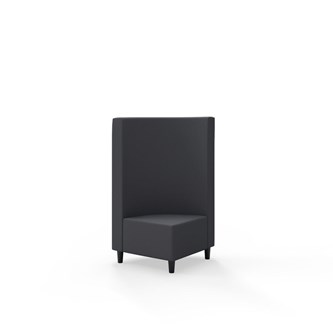 Snake kulmarahi 90°, keskikorkea selkänoja, jalat puuta, ik 37,5 cm