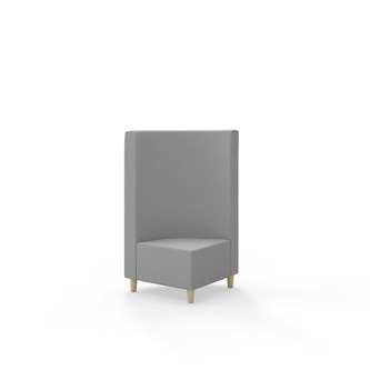 Snake kulmarahi 90°, keskikorkea selkänoja, jalat puuta, ik 37,5 cm