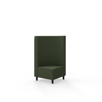 Snake kulmarahi 90°, keskikorkea selkänoja, jalat puuta, ik 37,5 cm