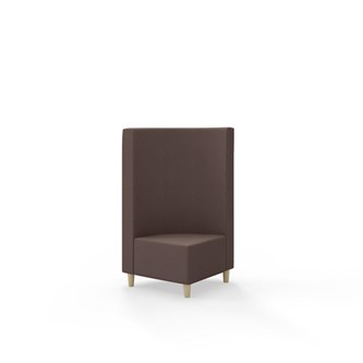 Snake kulmarahi 90°, keskikorkea selkänoja, jalat puuta, ik 37,5 cm