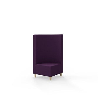 Snake kulmarahi 90°, keskikorkea selkänoja, jalat puuta, ik 37,5 cm