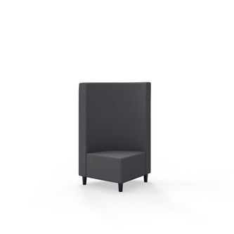 Snake kulmarahi 90°, keskikorkea selkänoja, jalat puuta, ik 37,5 cm