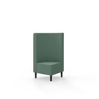 Snake kulmarahi 90°, keskikorkea selkänoja, jalat puuta, ik 43 cm