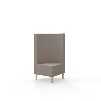 Snake kulmarahi 90°, keskikorkea selkänoja, jalat puuta, ik 43 cm