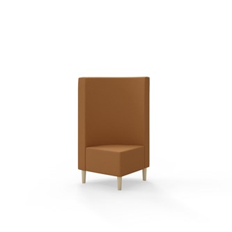 Snake kulmarahi 90°, keskikorkea selkänoja, jalat puuta, ik 43 cm