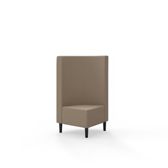 Snake kulmarahi 90°, keskikorkea selkänoja, jalat puuta, ik 43 cm