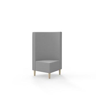 Snake kulmarahi 90°, keskikorkea selkänoja, jalat puuta, ik 43 cm