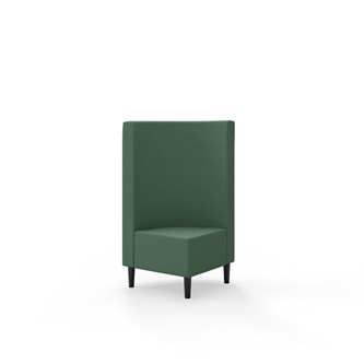 Snake kulmarahi 90°, keskikorkea selkänoja, jalat puuta, ik 43 cm