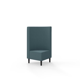 Snake kulmarahi 90°, keskikorkea selkänoja, jalat puuta, ik 43 cm