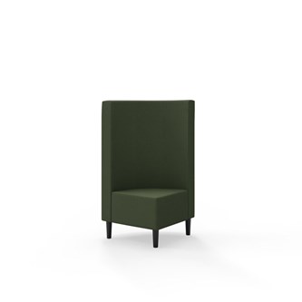 Snake kulmarahi 90°, keskikorkea selkänoja, jalat puuta, ik 43 cm