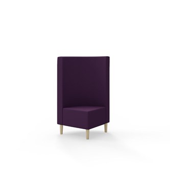 Snake kulmarahi 90°, keskikorkea selkänoja, jalat puuta, ik 43 cm