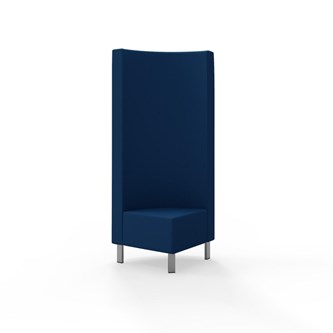 Snake kulmarahi 90°, korkea selkänoja, metallijalat, ik 43 cm