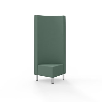 Snake kulmarahi 90°, korkea selkänoja, metallijalat, ik 43 cm