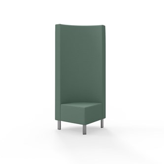 Snake kulmarahi 90°, korkea selkänoja, metallijalat, ik 43 cm