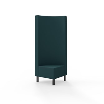 Snake kulmarahi 90°, korkea selkänoja, metallijalat, ik 43 cm