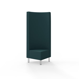 Snake kulmarahi 90°, korkea selkänoja, metallijalat, ik 43 cm