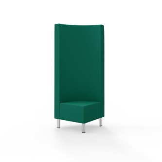 Snake kulmarahi 90°, korkea selkänoja, metallijalat, ik 43 cm