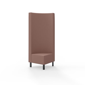 Snake kulmarahi 90°, korkea selkänoja, metallijalat, ik 43 cm