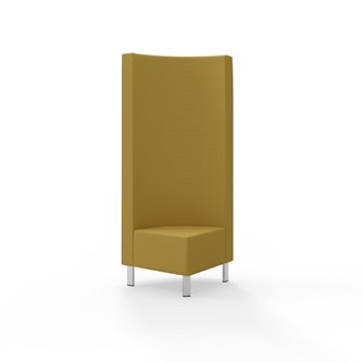 Snake kulmarahi 90°, korkea selkänoja, metallijalat, ik 43 cm