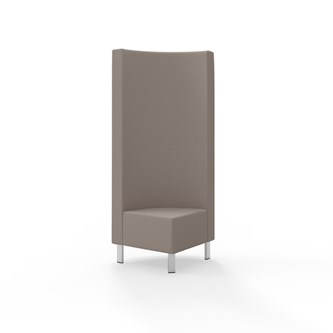 Snake kulmarahi 90°, korkea selkänoja, metallijalat, ik 43 cm