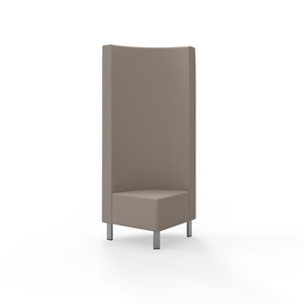 Snake kulmarahi 90°, korkea selkänoja, metallijalat, ik 43 cm