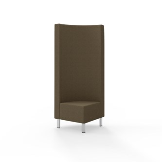 Snake kulmarahi 90°, korkea selkänoja, metallijalat, ik 43 cm