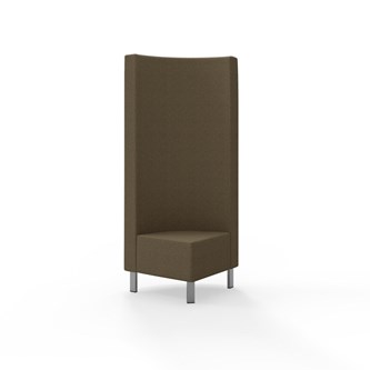 Snake kulmarahi 90°, korkea selkänoja, metallijalat, ik 43 cm