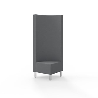 Snake kulmarahi 90°, korkea selkänoja, metallijalat, ik 43 cm