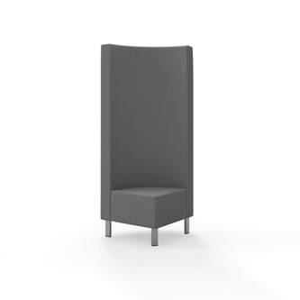 Snake kulmarahi 90°, korkea selkänoja, metallijalat, ik 43 cm