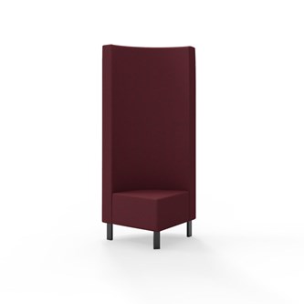 Snake kulmarahi 90°, korkea selkänoja, metallijalat, ik 43 cm