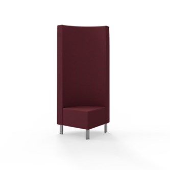 Snake kulmarahi 90°, korkea selkänoja, metallijalat, ik 43 cm