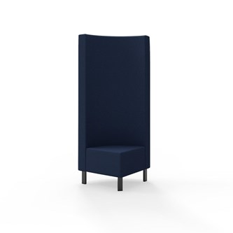 Snake kulmarahi 90°, korkea selkänoja, metallijalat, ik 43 cm