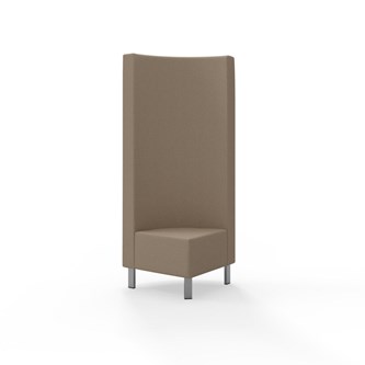 Snake kulmarahi 90°, korkea selkänoja, metallijalat, ik 43 cm