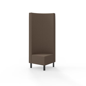 Snake kulmarahi 90°, korkea selkänoja, metallijalat, ik 43 cm