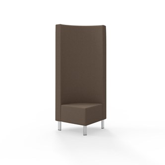 Snake kulmarahi 90°, korkea selkänoja, metallijalat, ik 43 cm