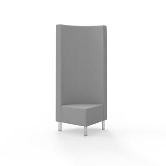 Snake kulmarahi 90°, korkea selkänoja, metallijalat, ik 43 cm