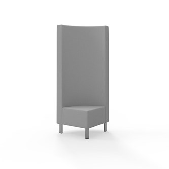 Snake kulmarahi 90°, korkea selkänoja, metallijalat, ik 43 cm