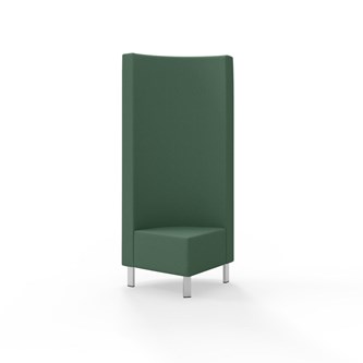 Snake kulmarahi 90°, korkea selkänoja, metallijalat, ik 43 cm