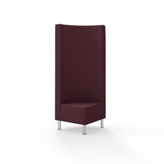 Snake kulmarahi 90°, korkea selkänoja, metallijalat, ik 43 cm