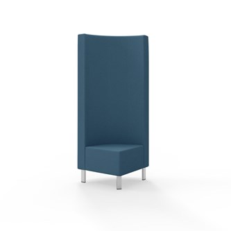 Snake kulmarahi 90°, korkea selkänoja, metallijalat, ik 43 cm