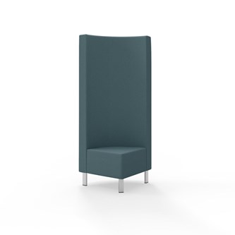 Snake kulmarahi 90°, korkea selkänoja, metallijalat, ik 43 cm