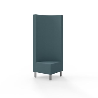 Snake kulmarahi 90°, korkea selkänoja, metallijalat, ik 43 cm