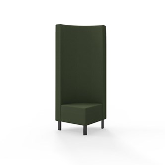 Snake kulmarahi 90°, korkea selkänoja, metallijalat, ik 43 cm