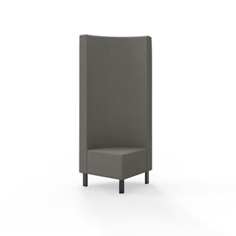 Snake kulmarahi 90°, korkea selkänoja, metallijalat, ik 43 cm