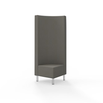 Snake kulmarahi 90°, korkea selkänoja, metallijalat, ik 43 cm